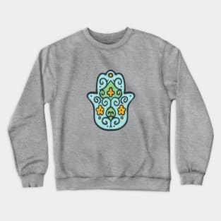 Blue Hamsa Crewneck Sweatshirt